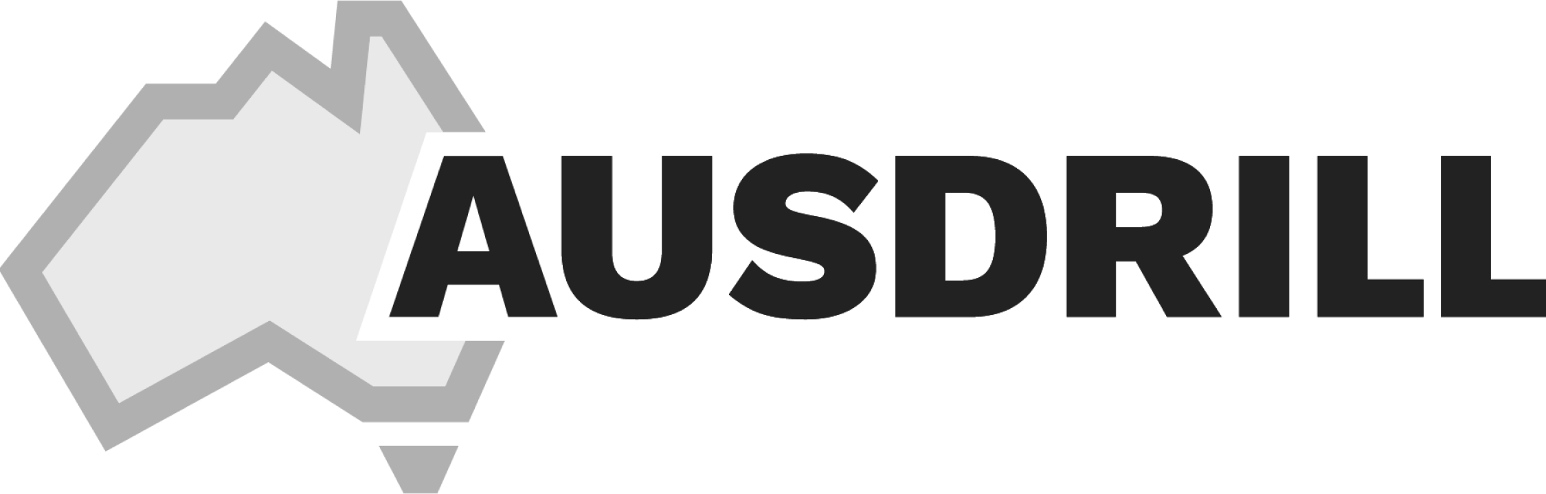 A greyscale logo of Ausdrill.